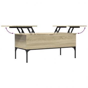 Couchtisch Sonoma-Eiche 100x50x45 cm Holzwerkstoff und Metall