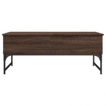 Couchtisch Braun Eichen-Optik 100x50x40 cm Holzwerkstoff Metall