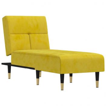 Chaiselongue Gelb Samt