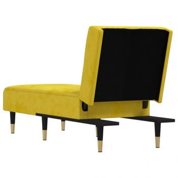 Chaiselongue Gelb Samt