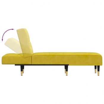 Chaiselongue Gelb Samt