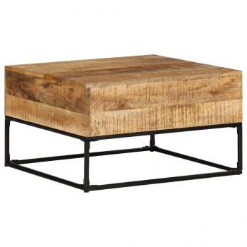 ARDEBO.de - Couchtisch 68x68x41 cm Raues Mangoholz