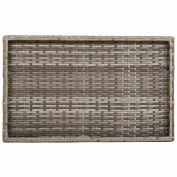 Tabletttisch Klappbar Grau 65x40x75 cm Poly Rattan