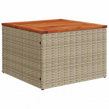 9-tlg. Garten-Sofagarnitur mit Kissen Grau Poly Rattan