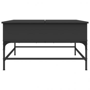 Couchtisch Schwarz 80x80x45 cm Holzwerkstoff und Metall