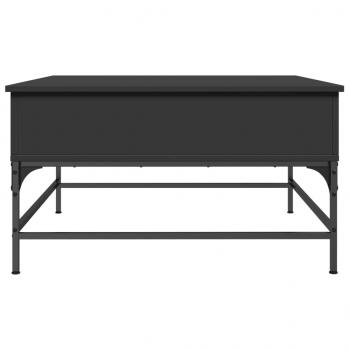 Couchtisch Schwarz 80x80x45 cm Holzwerkstoff und Metall