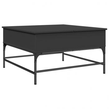 Couchtisch Schwarz 80x80x45 cm Holzwerkstoff und Metall