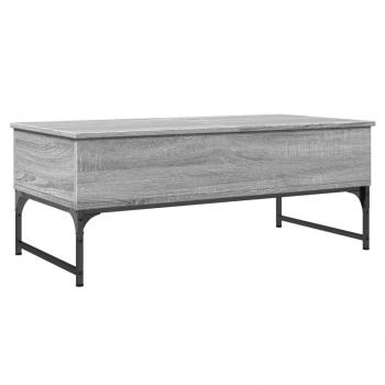 Couchtisch Grau Sonoma 100x50x40 cm Holzwerkstoff und Metall