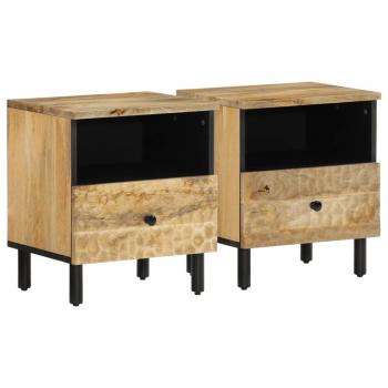 ARDEBO.de - Nachttische 2 Stk. 40x33x46 cm Massivholz Mango