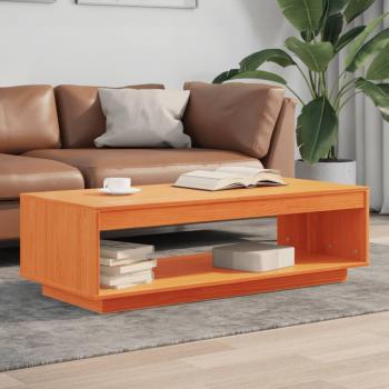 ARDEBO.de - Couchtisch Wachsbraun 110x50x33,5 cm Massivholz Kiefer