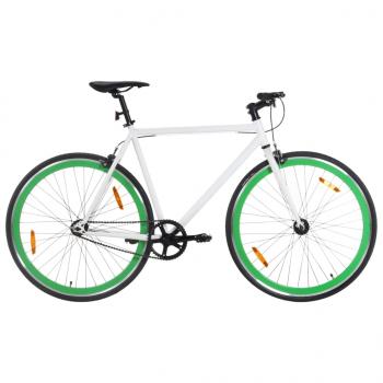 ARDEBO.de - Fahrrad mit Festem Gang Weiß und Grün 700c 51 cm