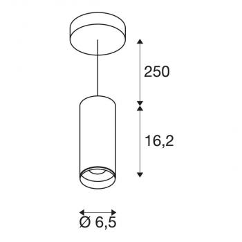 SLV NUMINOS PD DALI S Indoor LED Pendelleuchte 60°, 10,42W, 1020lm, 3000K, schwarz/schwarz (1004444)