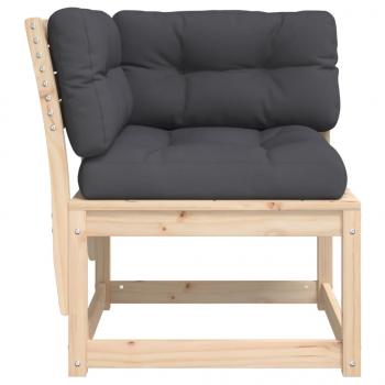 Garten-Ecksofa mit Kissen 73x73x78 cm Massivholz Kiefer 