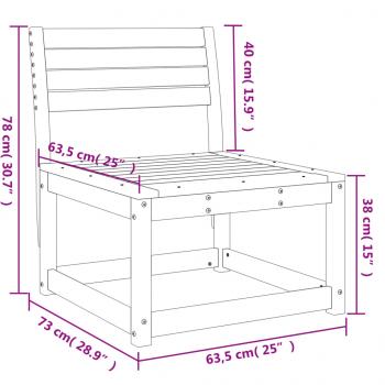 Gartensofa Kiefernholz Imprägniert