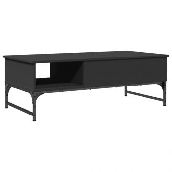 ARDEBO.de - Couchtisch Schwarz 100x50x35 cm Holzwerkstoff und Metall