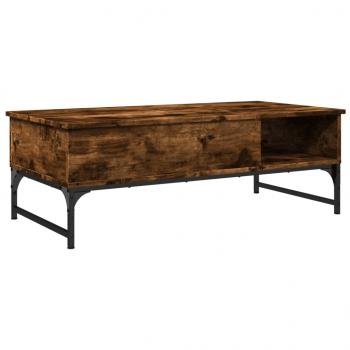 Couchtisch Räuchereiche 100x50x35 cm Holzwerkstoff und Metall