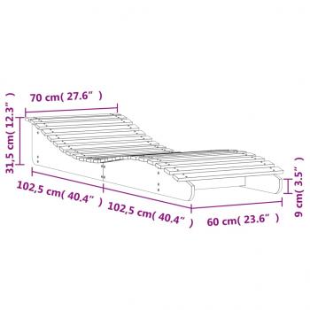 Sonnenliege 205x70x31,5 cm Massivholz Douglasie