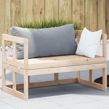 ARDEBO.de - 2-in-1 Gartensofa Verlängerbar Massivholz Kiefer