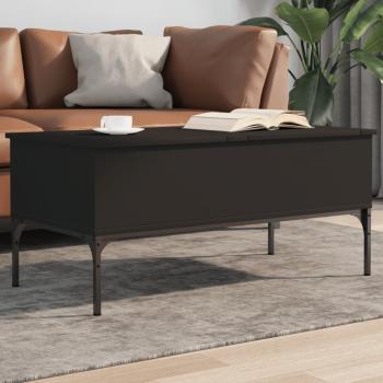 ARDEBO.de - Couchtisch Schwarz 100x50x45 cm Holzwerkstoff und Metall