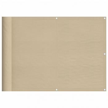 Balkon-Sichtschutz Beige 75x700 cm 100 % Polyester-Oxford