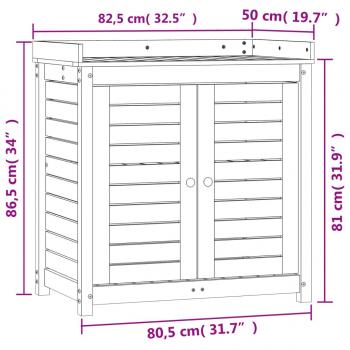 Pflanztisch mit Ablagen 82,5x50x86,5 cm Massivholz Kiefer