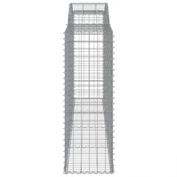 Gabionen mit Hochbogen 10 Stk 300x50x140/160cm Verzinktes Eisen