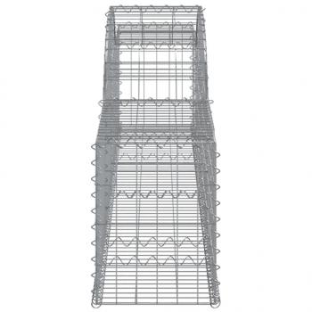 Gabionen mit Hochbogen 8 Stk. 300x30x40/60 cm Verzinktes Eisen