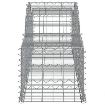 Gabionen mit Hochbogen 20 Stk. 300x50x40/60 cm Verzinktes Eisen