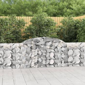 ARDEBO.de - Gabionen mit Hochbogen 17 Stk. 300x30x80/100cm Verzinktes Eisen