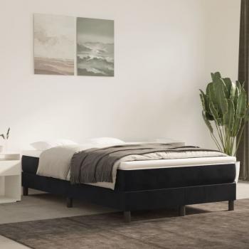 Boxspringbett mit Matratze Schwarz 120x190 cm Samt