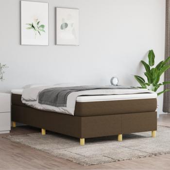 Boxspringbett mit Matratze Dunkelbraun 120x190 cm Stoff