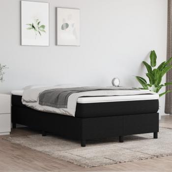 Boxspringbett mit Matratze Schwarz 120x190 cm Stoff