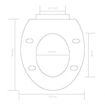 Toilettensitz mit Absenkautomatik und Quick-Release Schwarz