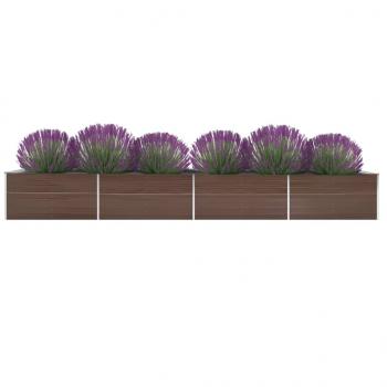 ARDEBO.de - Garten-Hochbeet Verzinkter Stahl 600x80x45 cm Braun