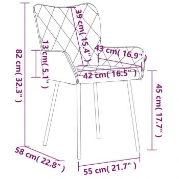 Esszimmerstühle 2 Stk. Creme Stoff