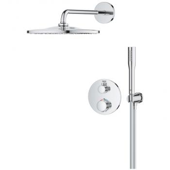 GROHE Precision Thermostat Duschsystem, Quickfix, Unterputz, mit Vitalio Rain Mono 310, chrom (34880000)