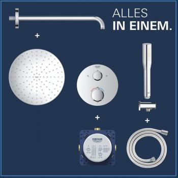 GROHE Precision Thermostat Duschsystem, Quickfix, Unterputz, mit Vitalio Rain Mono 310, chrom (34880000)