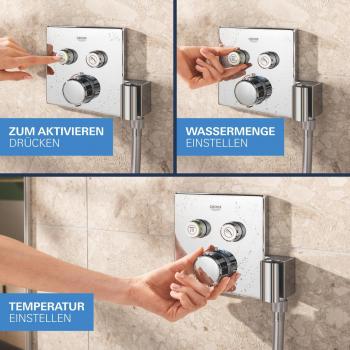 GROHE Precision Smartcontrol Duschsystem, Quickfix, Unterputz, mit Vitalio Rain Mono 310 Cube, chrom (34876000)