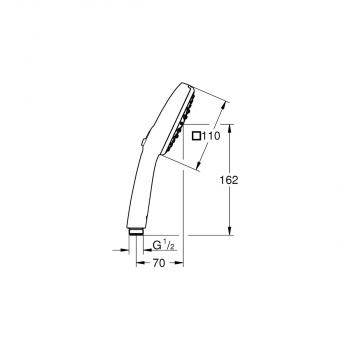 GROHE Vitalio Comfort 110 Handbrause, Quickfix, 3 Strahlarten, chrom (26092001)