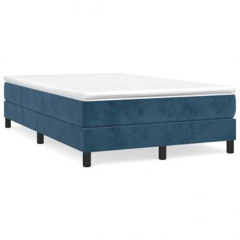 ARDEBO.de - Boxspringbett mit Matratze Dunkelblau 120x190 cm Samt