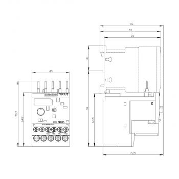 Siemens 3RB3016-1NB0 Überlastrelais 0,32...1,25 A elektronisch für Motorschutz Baugröße S00, CLASS 10E