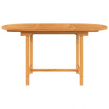 Gartentisch Ausziehbar 110-160x80x75 cm Massivholz Teak