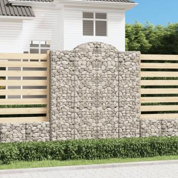 ARDEBO.de - Gabionen mit Hochbogen 4 Stk. 200x50x220/240cm Verzinktes Eisen