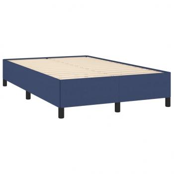 Boxspringbett mit Matratze Blau 120x190 cm Stoff