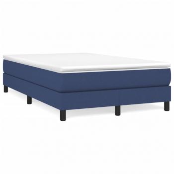 ARDEBO.de - Boxspringbett mit Matratze Blau 120x190 cm Stoff