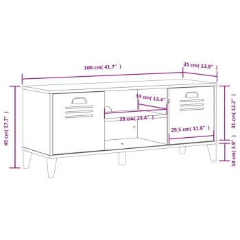 Schuhbank VIKEN Weiß 106x35x45 cm Holzwerkstoff