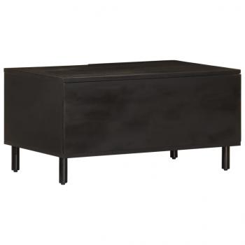 Couchtisch Schwarz 80x50x40 cm Massivholz Mango