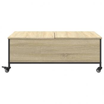 Couchtisch mit Rollen Sonoma-Eiche 91x55x34 cm Holzwerkstoff