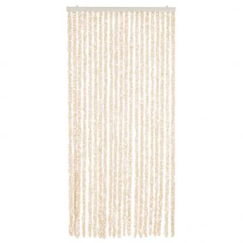 Fliegenvorhang Beige und Weiß 100x220 cm Chenille