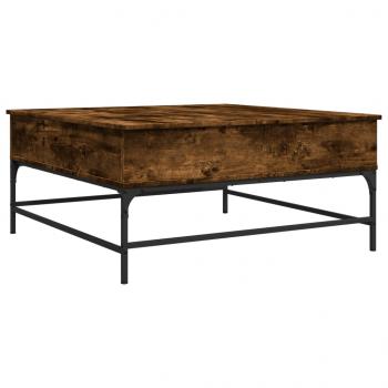 Couchtisch Räuchereiche 95x95x45 cm Holzwerkstoff und Metall